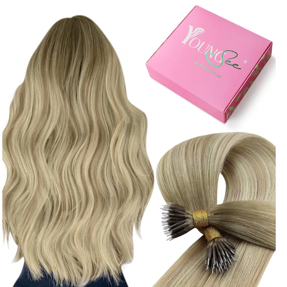 Blonde Nano Hair Extension bundle